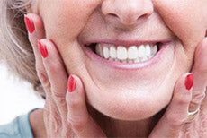 Elderly woman showing off her smile